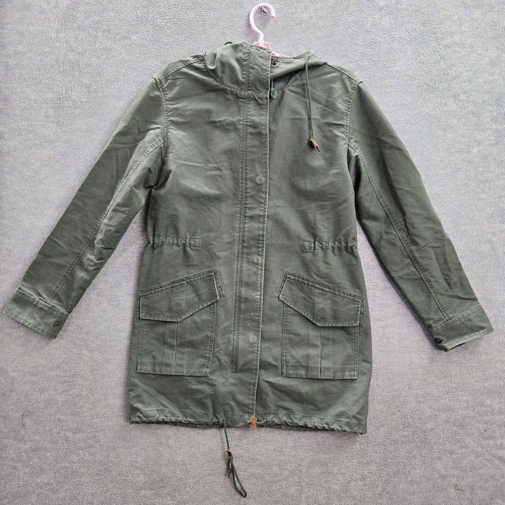 Abercrombie & Fitch Women‎ Jacket S Green Utility Button Zipper